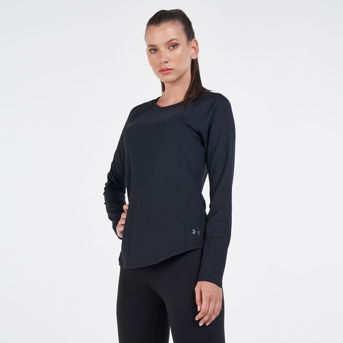 Under Armour Women's UA RUSH™ Long Sleeve T-Shirt Black Under Armour Women's UA RUSH™ Long Sleeve T-Shirt Black image number 0