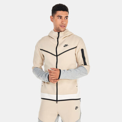 Nike Men's Sportswear Tech Fleece Full-Zip Hoodie Beige