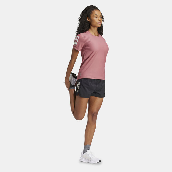 adidas Women's Own The Run T-Shirt Red adidas Women's Own The Run T-Shirt Red image number 2