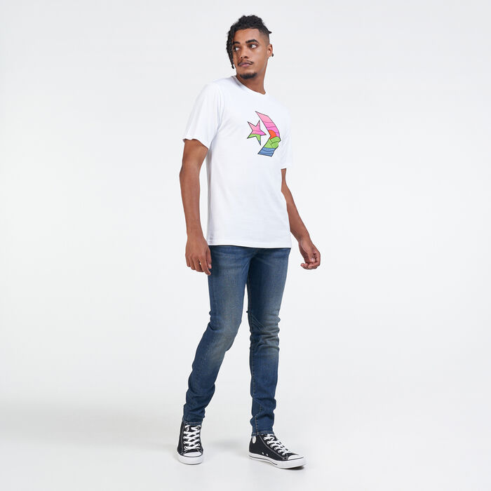 Converse Men's Star Chevron Sunset T-Shirt White Converse Men's Star Chevron Sunset T-Shirt White image number 2