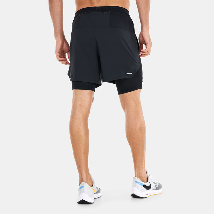 Nike Men's Dri-FIT Stride 5-inch 2-in-1 Running Shorts Black image number 1