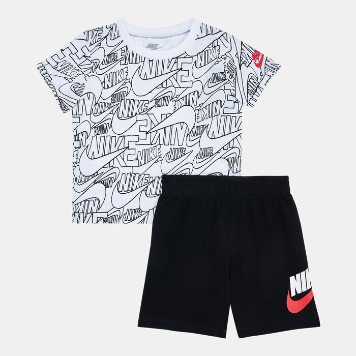 Nike Kids' Sportswear Read Shorts & Tee Set Black Nike Kids' Sportswear Read Shorts & Tee Set Black image number 0