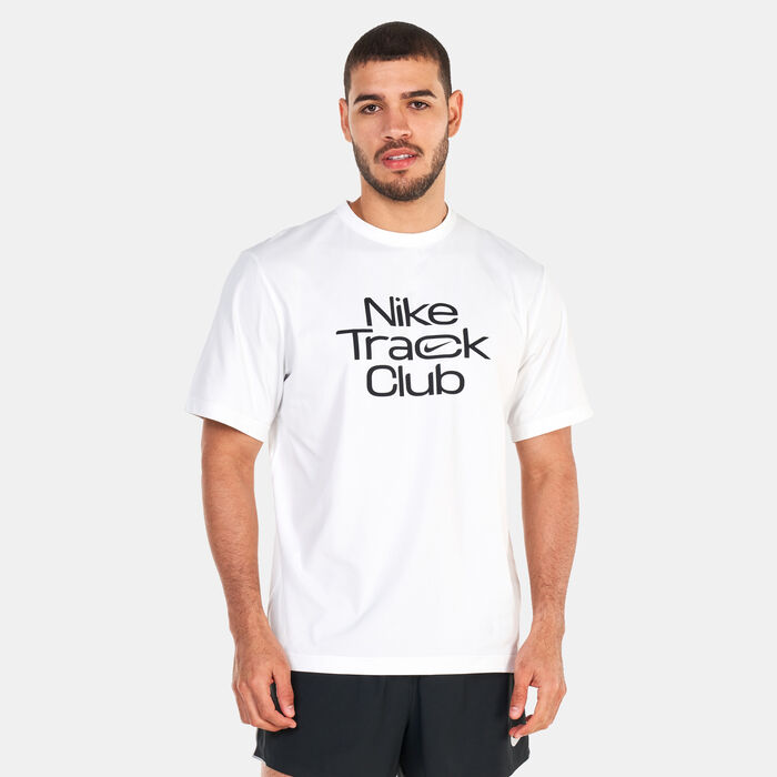 Nike Men's Dri-FIT Track Club Running Top White Nike Men's Dri-FIT Track Club Running Top White image number 0