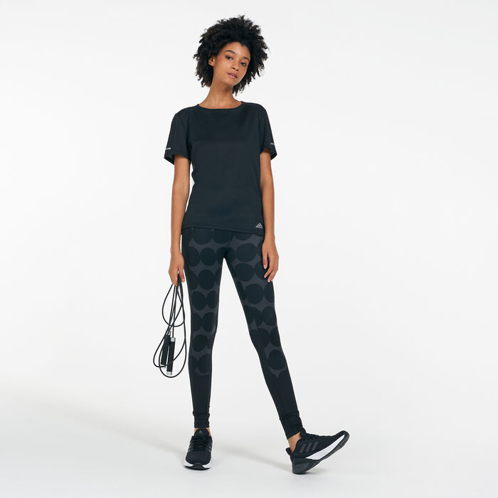adidas Women's x Marimekko Techfit Long Leggings Black adidas Women's x Marimekko Techfit Long Leggings Black image number 2