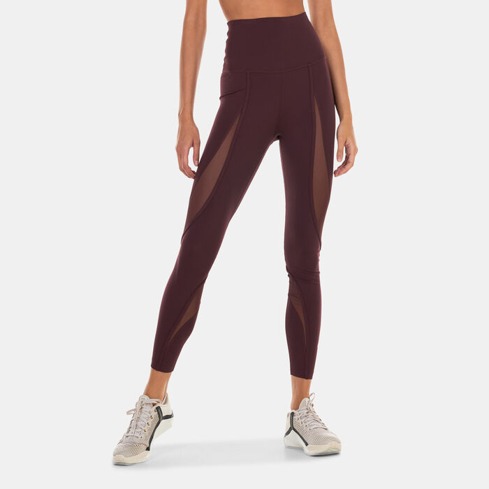 Nike Women's One Mesh-Panelled 7/8 Training Leggings Brown image number 0
