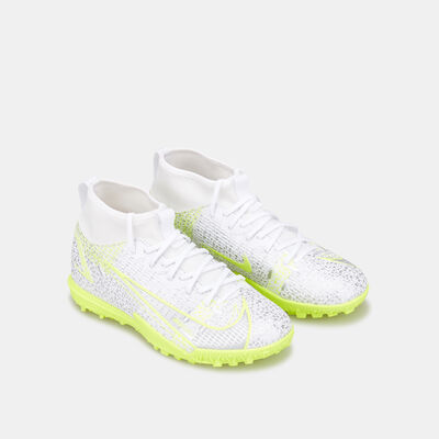Nike Kids' Superfly 8 Academy Turf Ground Football Shoe White Nike Kids' Superfly 8 Academy Turf Ground Football Shoe White