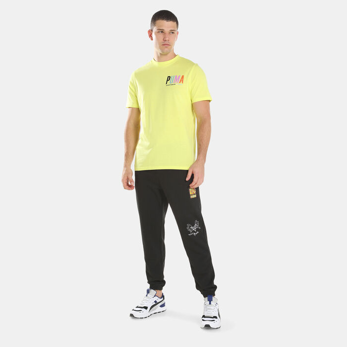 PUMA Men's SWxP Graphic T-Shirt yellow PUMA Men's SWxP Graphic T-Shirt yellow image number 2
