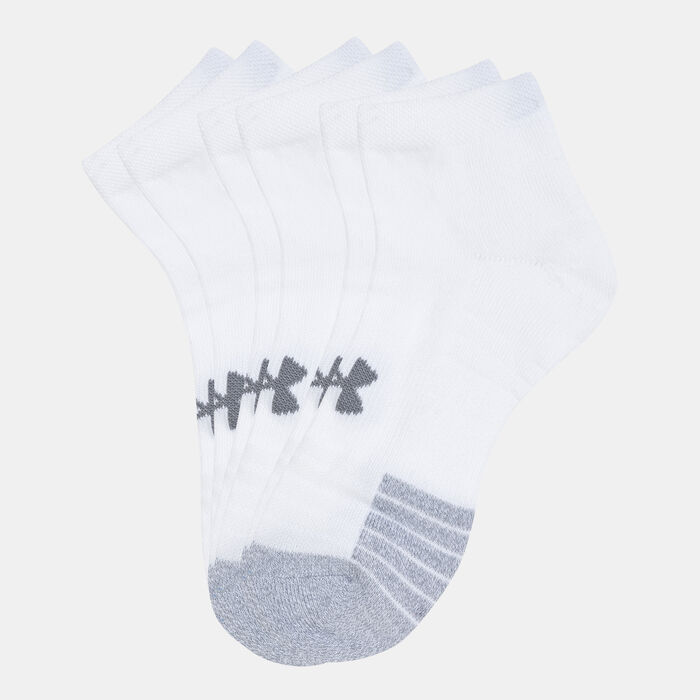 Under Armour HeatGear® Low Cut Socks (3 Pairs) White image number 0