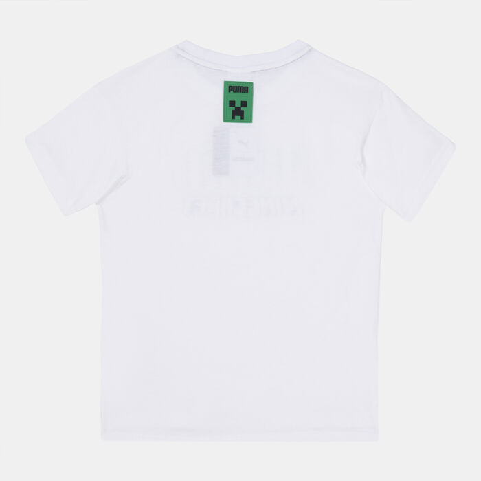 PUMA Kids' x Minecraft Relaxed T-Shirt White PUMA Kids' x Minecraft Relaxed T-Shirt White image number 1