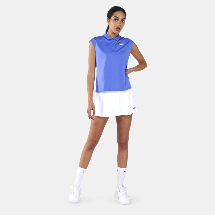 Nike Women's Court Victory Tennis Polo Shirt Purple Nike Women's Court Victory Tennis Polo Shirt Purple image number 2