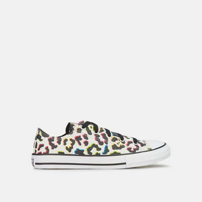Converse Kids' Chuck Taylor All Star Leopard Print Canvas Unisex Shoe White