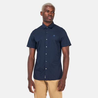 Timberland Men's Eastham River Stretch Poplin Shirt Blue