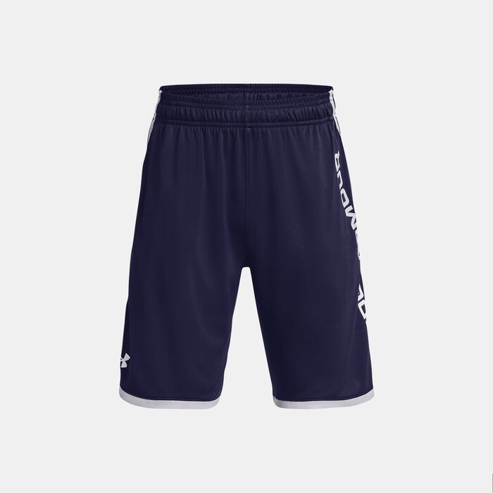 Under Armour Kids' UA Stunt 3.0 Shorts Blue Under Armour Kids' UA Stunt 3.0 Shorts Blue image number 0