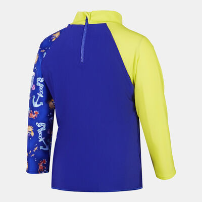 Speedo Kids' Digital Long Sleeve Swimming Rashguard Blue