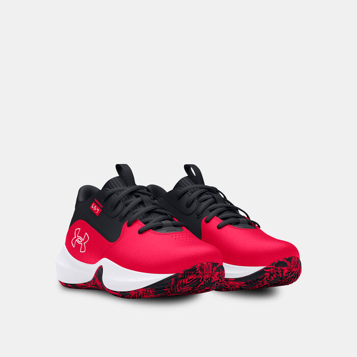 Under Armour Kids' Lockdown 7 Basketball Shoes Red image number 1