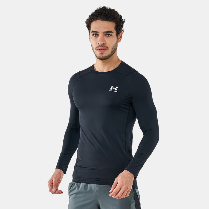 Under Armour Men's HeatGear® Armour Fitted Long Sleeve T-Shirt Black image number 0