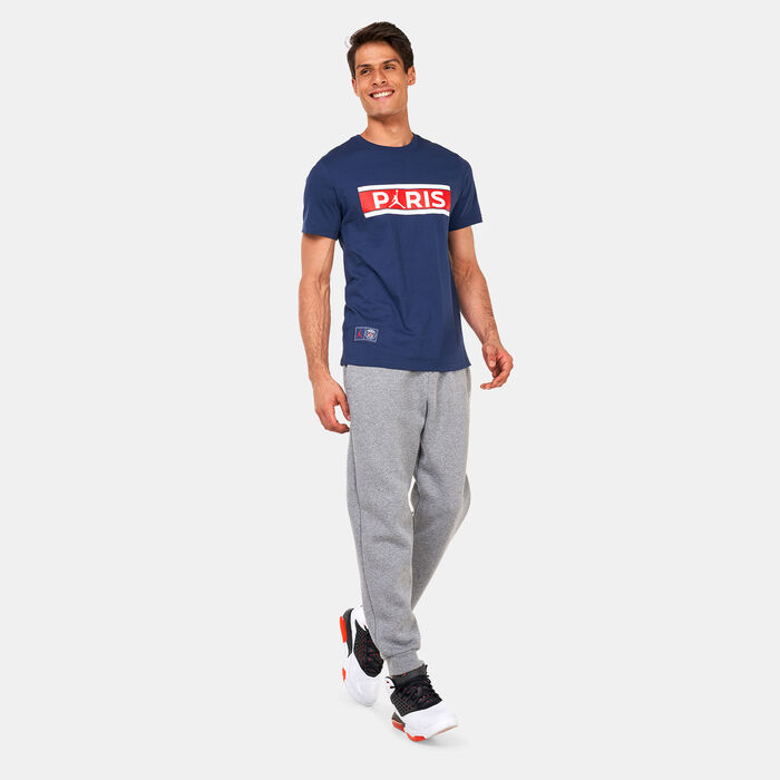 Jordan Men's Paris Saint-Germain Wordmark T-Shirt Blue Jordan Men's Paris Saint-Germain Wordmark T-Shirt Blue image number 2