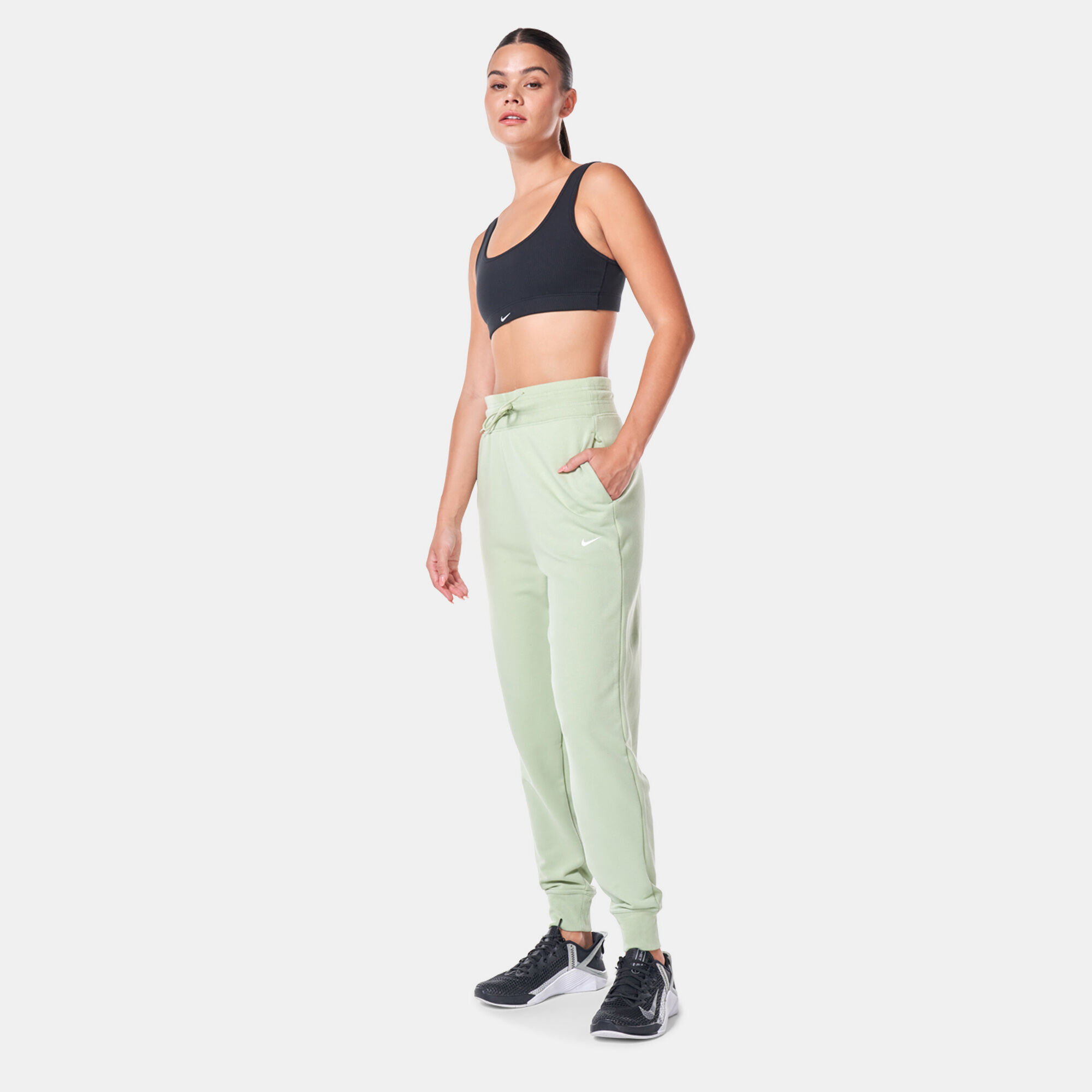 Women s Dri FIT One High Waisted 7 8 Training Sweatpants Green Nike in Qatar SSS