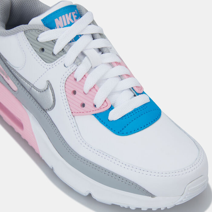 Nike Kids' Air Max 90 Leather Shoe (Older Kids) Grey Nike Kids' Air Max 90 Leather Shoe (Older Kids) Grey image number 4