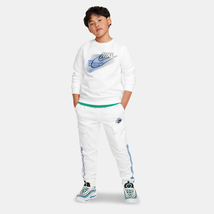 Nike Kids' Sportswear Standard Issue Sweatshirt White Nike Kids' Sportswear Standard Issue Sweatshirt White image number 4