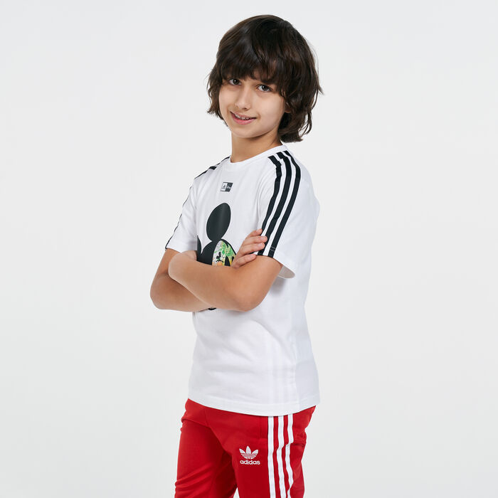 adidas Kids' Disney Mickey Mouse T-Shirt White adidas Kids' Disney Mickey Mouse T-Shirt White image number 0