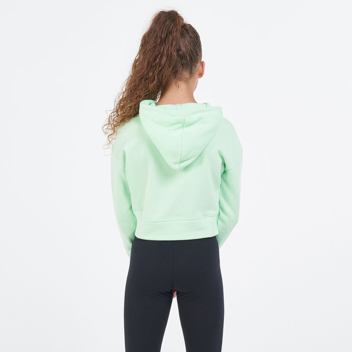 Nike Kids' Sportswear Cropped Hoodie (Older Kids) Green Nike Kids' Sportswear Cropped Hoodie (Older Kids) Green image number 1