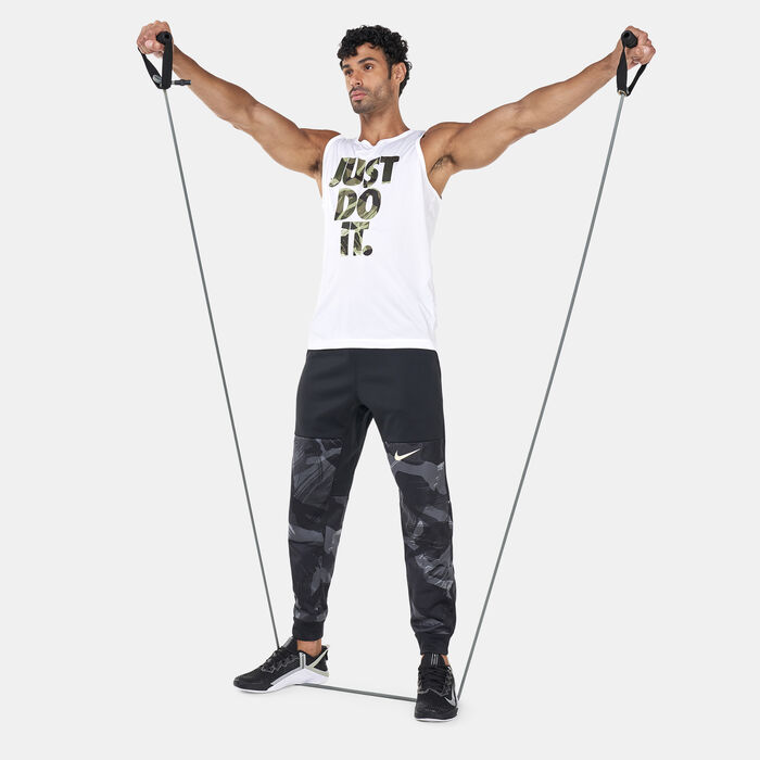 Nike Men's Dri-FIT Camo Tank Top White image number 2