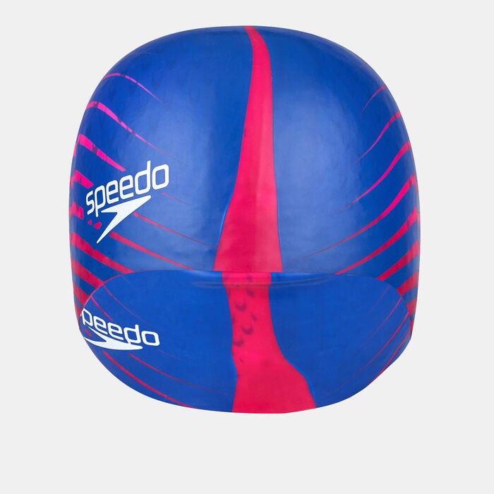 Speedo Reversible Moulded Silicon Swim Cap Blue Speedo Reversible Moulded Silicon Swim Cap Blue image number 0