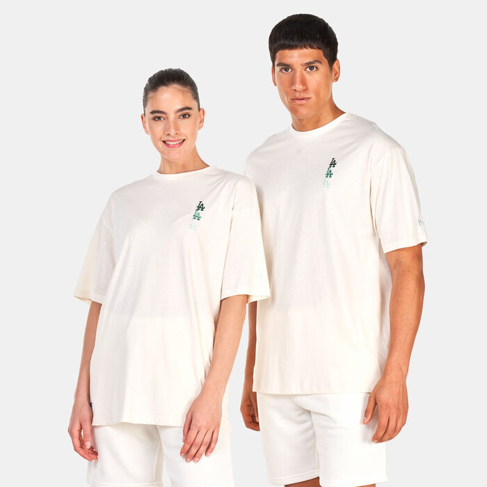 New Era Los Angeles Dodgers MLB Stacked Logo Oversized T-Shirt White image number 0