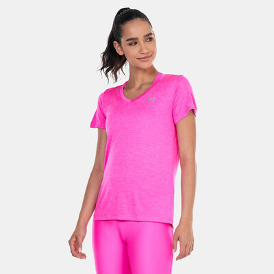 Under Armour Women's UA Tech™ Twist V-Neck T-Shirt Pink Under Armour Women's UA Tech™ Twist V-Neck T-Shirt Pink