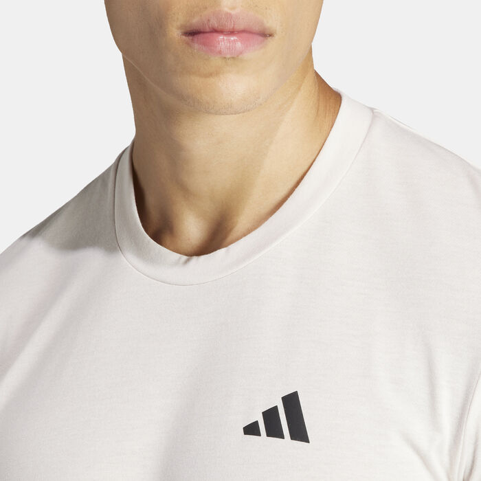 adidas Men's Train Essentials Feelready Training T-Shirt Beige image number 3