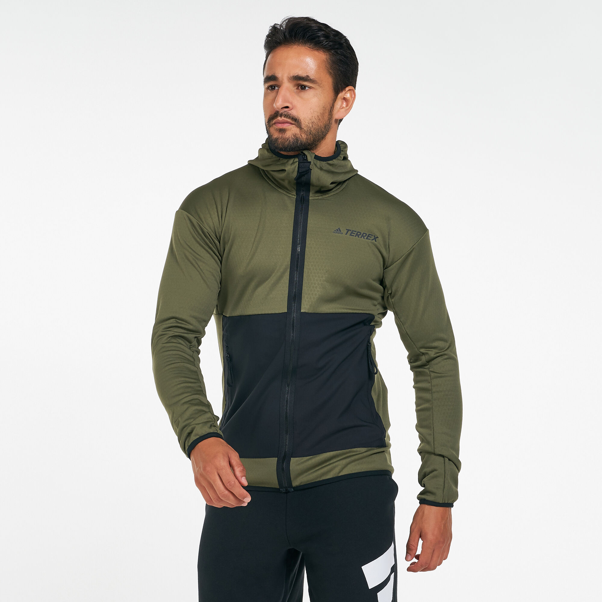 Men s Terrex Tech Fleece Lite Hiking Jacket Green adidas in Qatar SSS