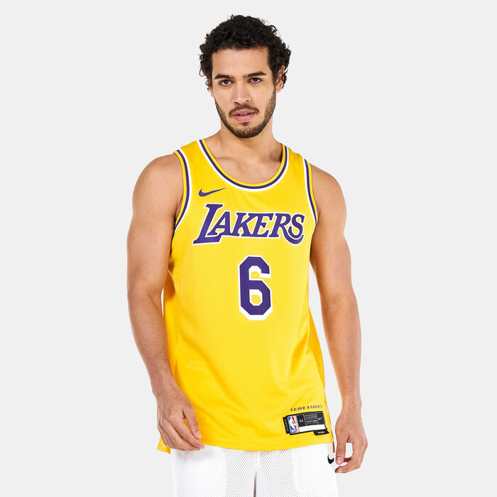 Nike Men's Dri-FIT NBA Swingman Los Angeles Lakers Icon Edition Jersey - 2022/23 yellow Nike Men's Dri-FIT NBA Swingman Los Angeles Lakers Icon Edition Jersey - 2022/23 yellow image number 0