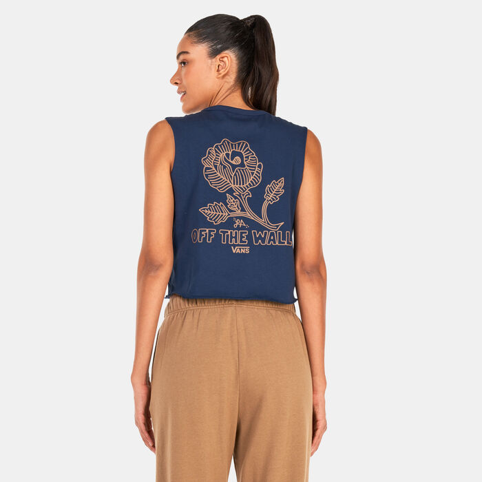 Vans Women's Lizzie Armanto Muscle Tank Top Blue Vans Women's Lizzie Armanto Muscle Tank Top Blue image number 1