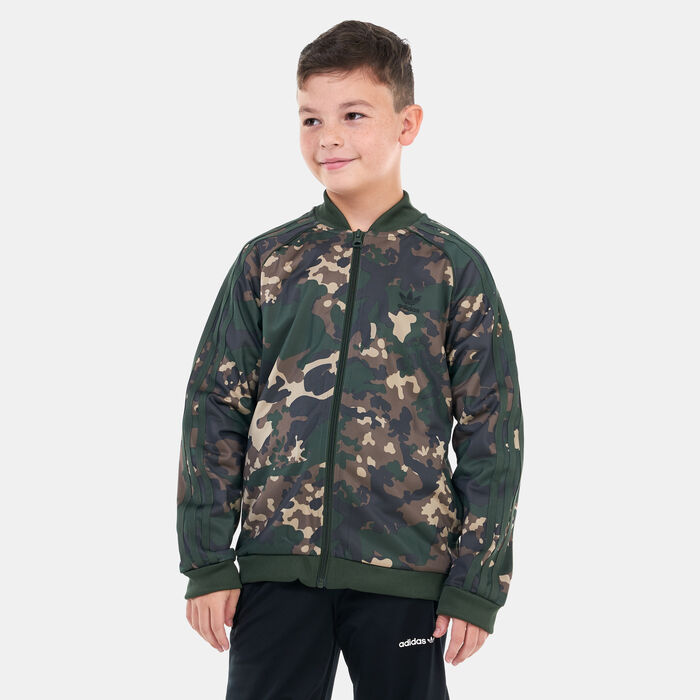 adidas Originals Kids' Camo SST Track Jacket Green adidas Originals Kids' Camo SST Track Jacket Green image number 0