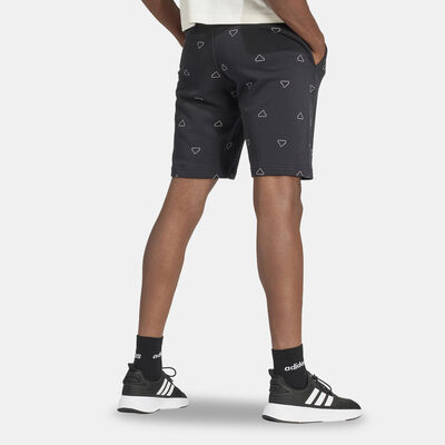 adidas Men's Seasonal Essentials Monogram Graphic Shorts Black