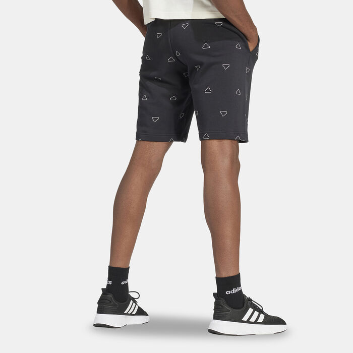 adidas Men's Seasonal Essentials Monogram Graphic Shorts Black image number 1