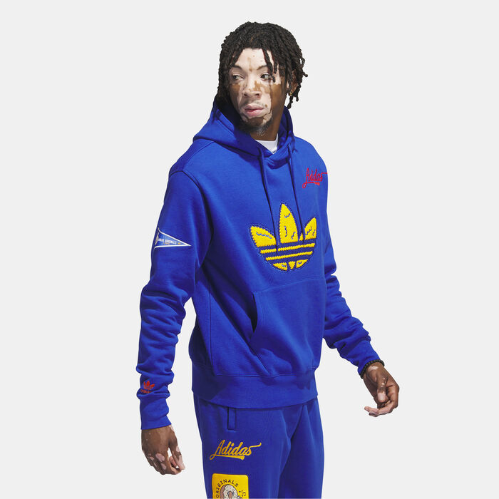 adidas Originals Men's Collegiate Badge Hoodie Blue image number 2