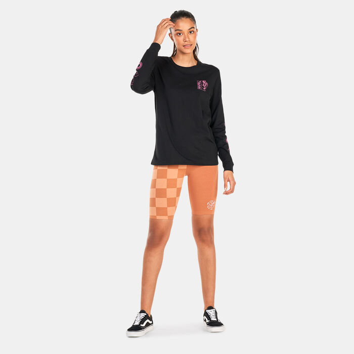 Vans Women's x EM on Holiday Bike Shorts Brown Vans Women's x EM on Holiday Bike Shorts Brown image number 2