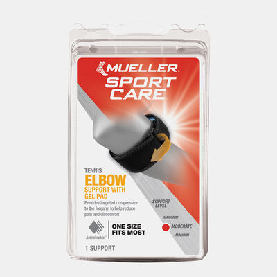 Mueller Tennis Elbow Support with Gel Pad (One Size) Multi Mueller Tennis Elbow Support with Gel Pad (One Size) Multi