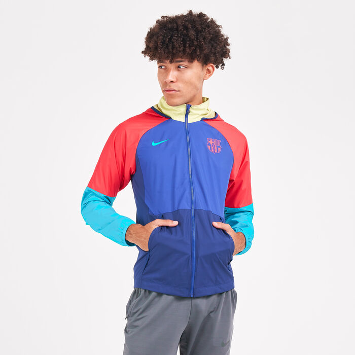Nike Men's F.C. Barcelona Football Jacket Blue Nike Men's F.C. Barcelona Football Jacket Blue image number 0