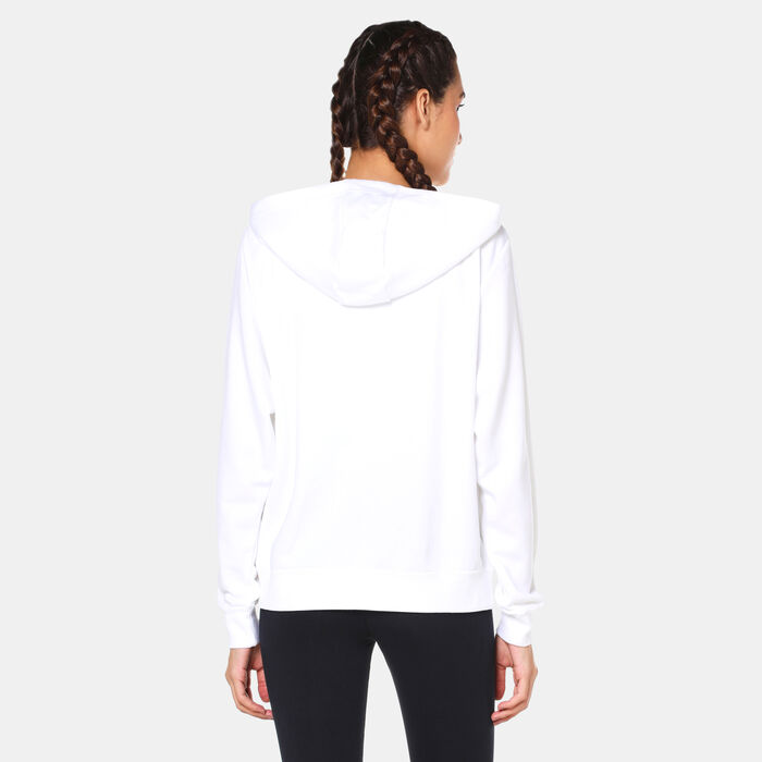 Nike Women's Sportswear Fleece Graphic Print Hoodie White Nike Women's Sportswear Fleece Graphic Print Hoodie White image number 1