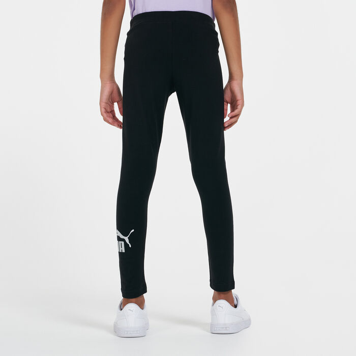 PUMA Kids' Essentials+ Logo Leggings Black PUMA Kids' Essentials+ Logo Leggings Black image number 1