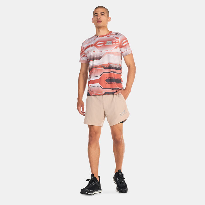EA7 Emporio Armani Men's Ventus 7 Graphics T-Shirt Orange EA7 Emporio Armani Men's Ventus 7 Graphics T-Shirt Orange image number 2