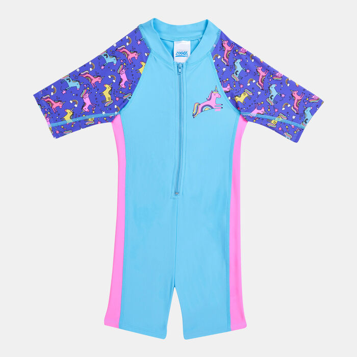 Zoggs Kids' Rainbow Unicorn All-in-One Swimming Suit Blue Zoggs Kids' Rainbow Unicorn All-in-One Swimming Suit Blue image number 0