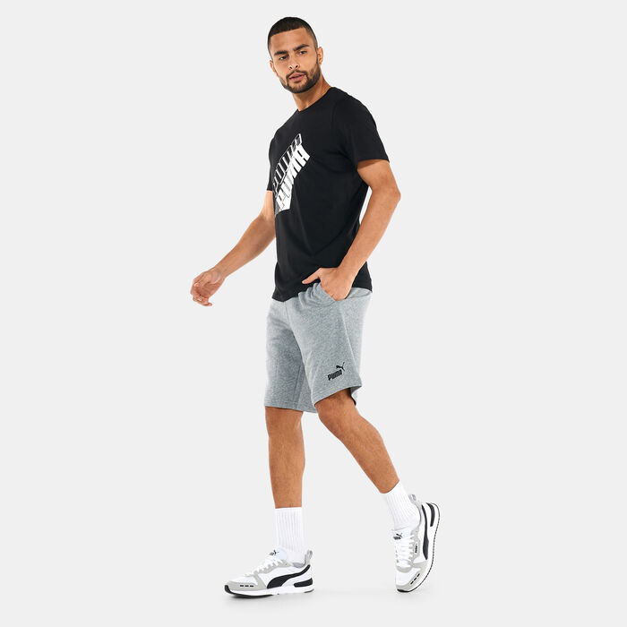 PUMA Men's Power Logo 10-inch TR Shorts Grey PUMA Men's Power Logo 10-inch TR Shorts Grey image number 2