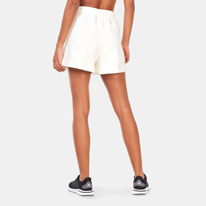adidas Women's Sweat Shorts Beige adidas Women's Sweat Shorts Beige image number 1