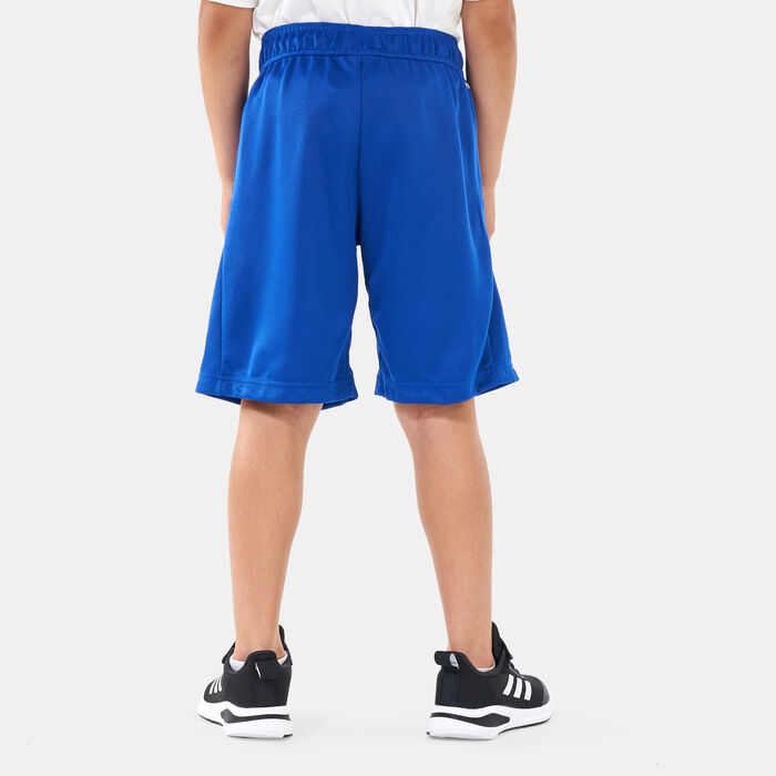 adidas Kids' Designed 2 Move Logo Shorts Blue adidas Kids' Designed 2 Move Logo Shorts Blue image number 1