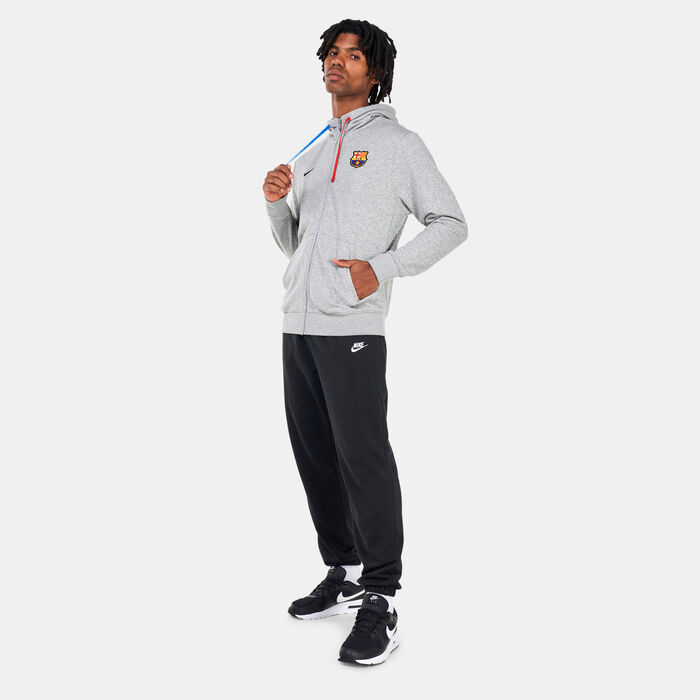 Nike Men's F.C. Barcelona Sportswear Club Hoodie Grey Nike Men's F.C. Barcelona Sportswear Club Hoodie Grey image number 2