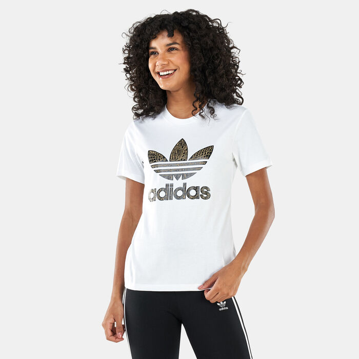 adidas Originals Women's Trefoil T-Shirt White adidas Originals Women's Trefoil T-Shirt White image number 0
